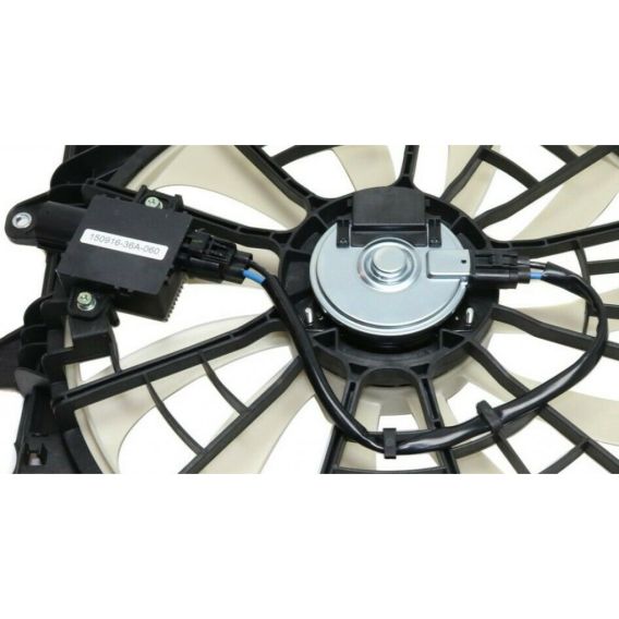 2014-2015 Cadillac CTS TYC Radiator and A/C Condenser Fan Assembly 2.0L /3 .6L w/ Fan Control Mod...