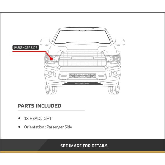 EAGLE Headlight For 2017-2019 Jeep Grand Cherokee Passenger Side | Replacement For CH2503309 | 68...